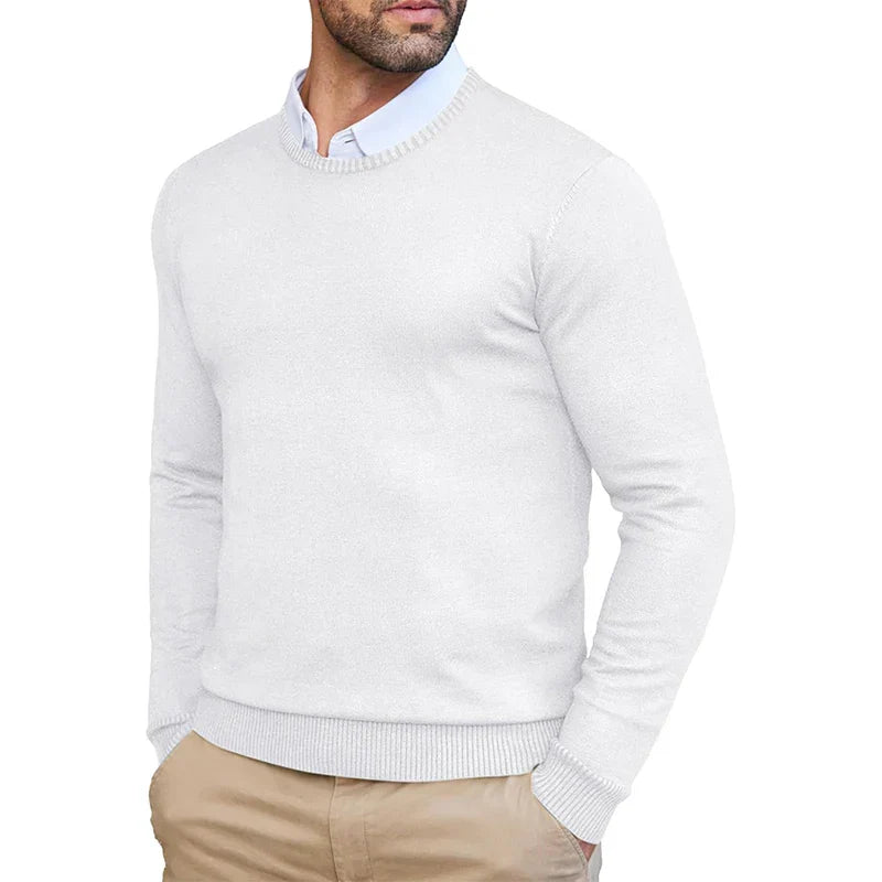 Crew Neck Sweater - Slim Shape And Lightweight Layer