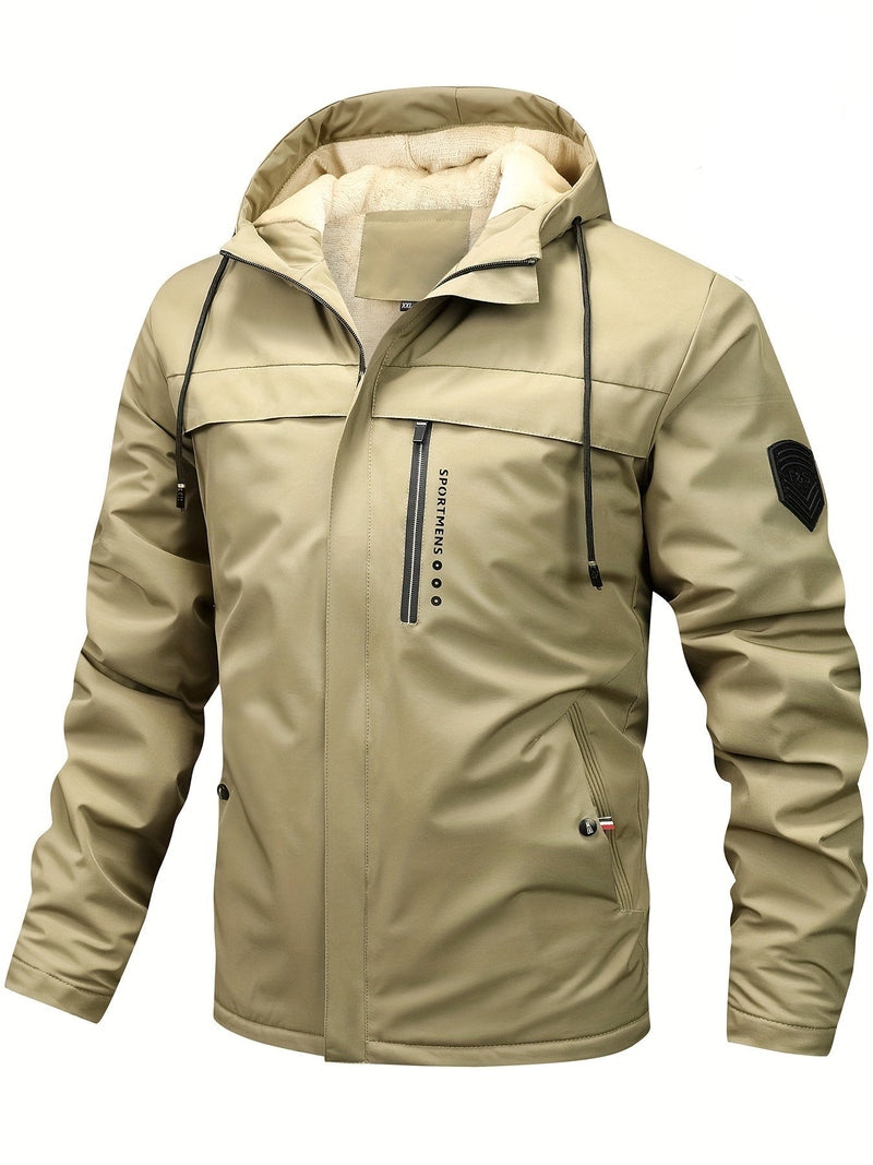 Jacket - Hooded Polyester Blend & Easy Zip Front Warmth