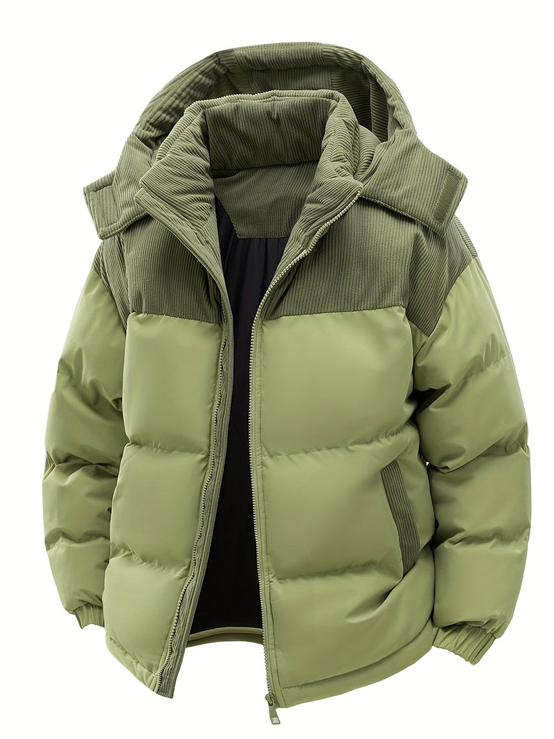 Puffer Jacket - Hooded Thick Fill & Warm Insulation