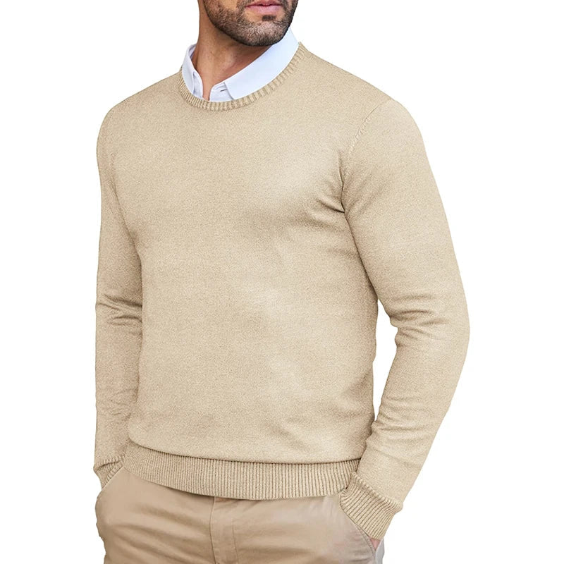 Crew Neck Sweater - Slim Shape And Lightweight Layer