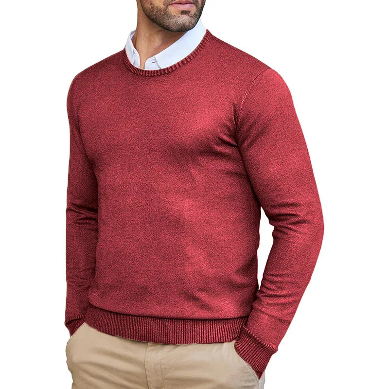 Crew Neck Sweater - Slim Shape And Lightweight Layer