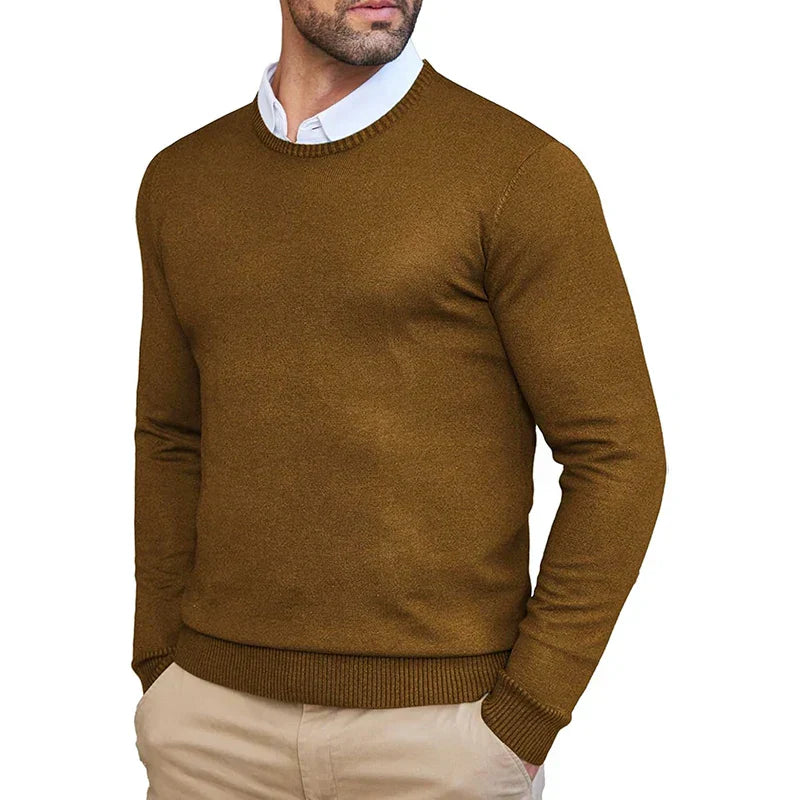 Crew Neck Sweater - Slim Shape And Lightweight Layer