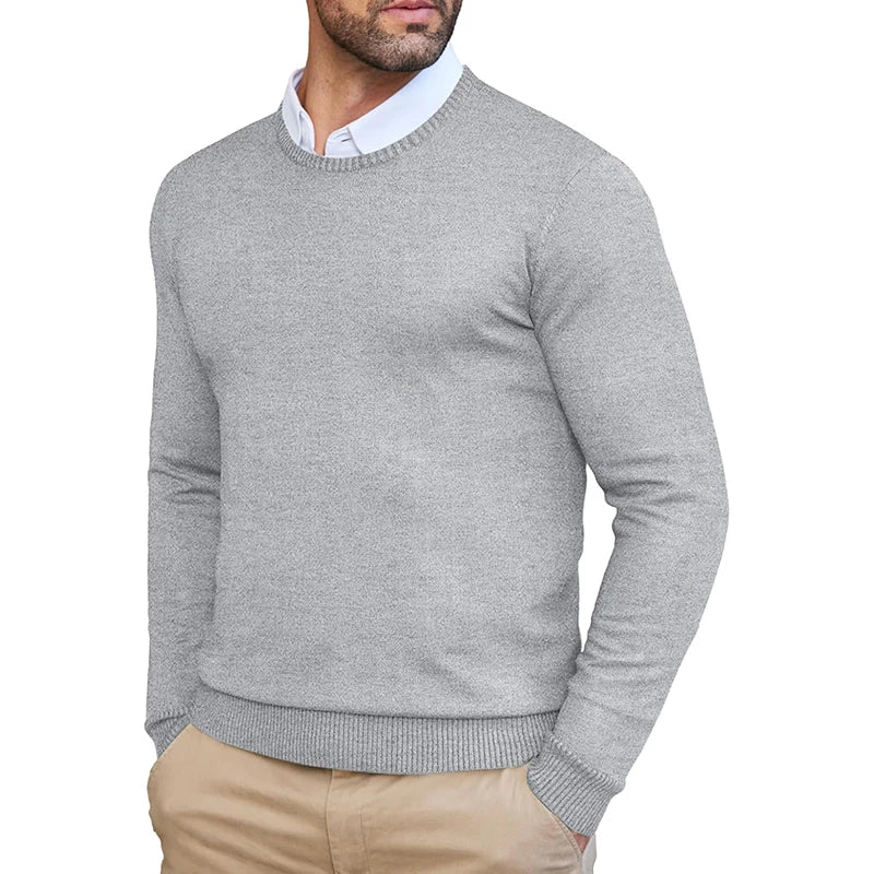 Crew Neck Sweater - Slim Shape And Lightweight Layer