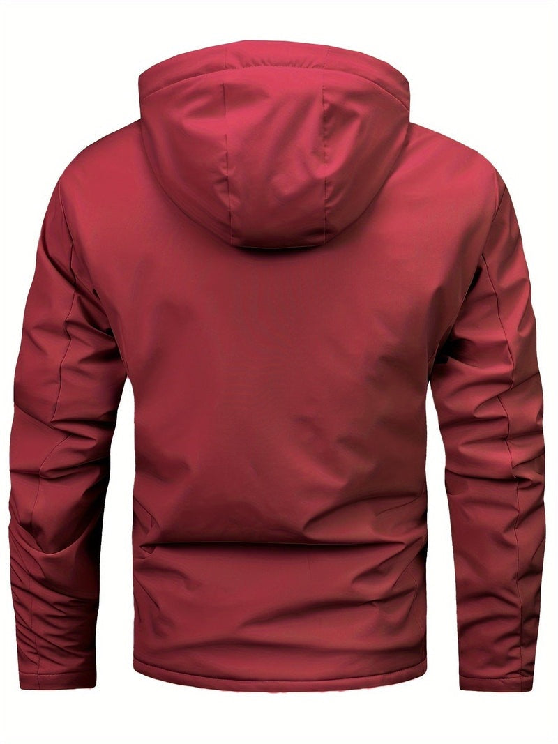 Jacket - Hooded Polyester Blend & Easy Zip Front Warmth