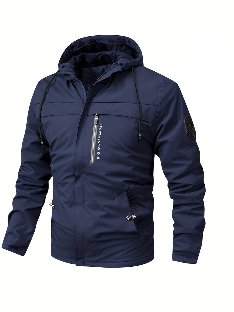 Jacket - Hooded Polyester Blend & Easy Zip Front Warmth