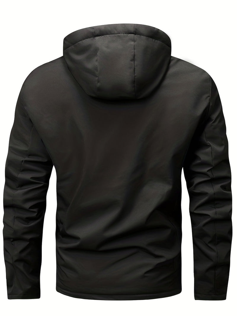 Jacket - Hooded Polyester Blend & Easy Zip Front Warmth