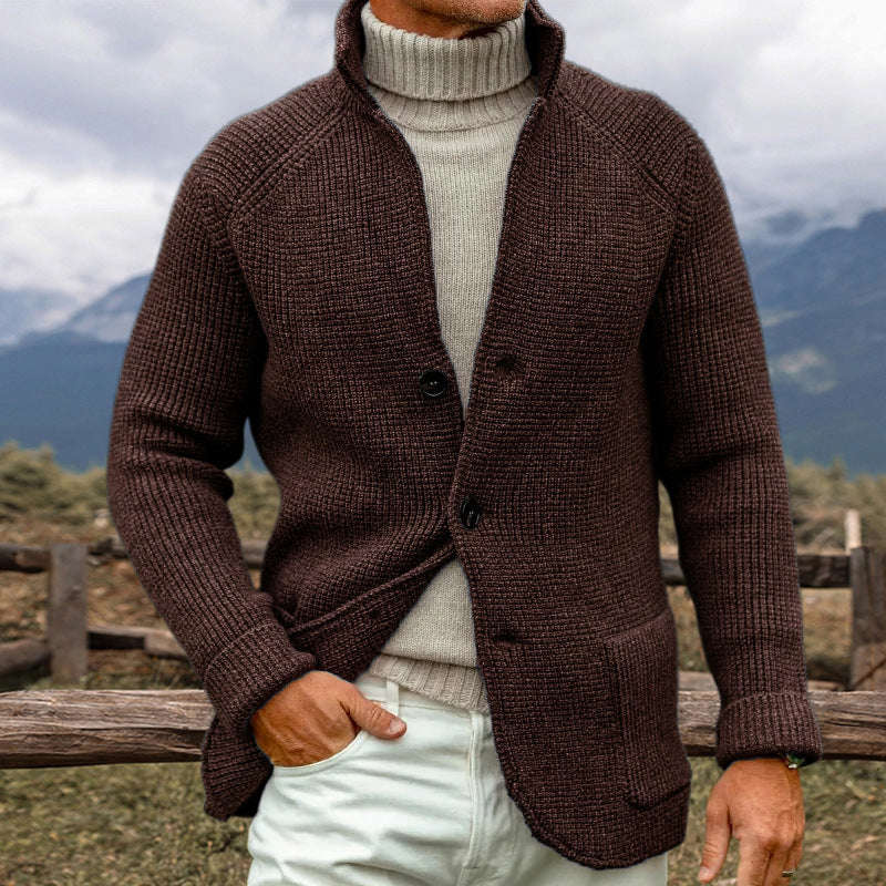 Knit Cardigan Wool Blend – Long Shape & Layering Warmth