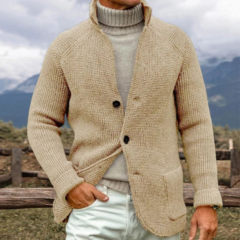 Knit Cardigan Wool Blend – Long Shape & Layering Warmth