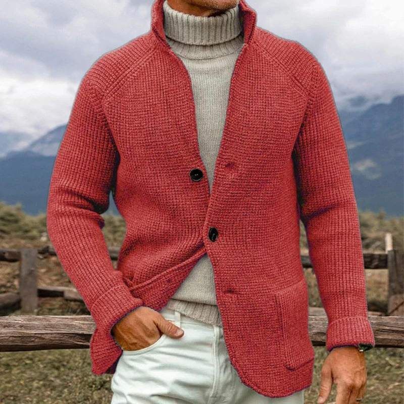Knit Cardigan Wool Blend – Long Shape & Layering Warmth