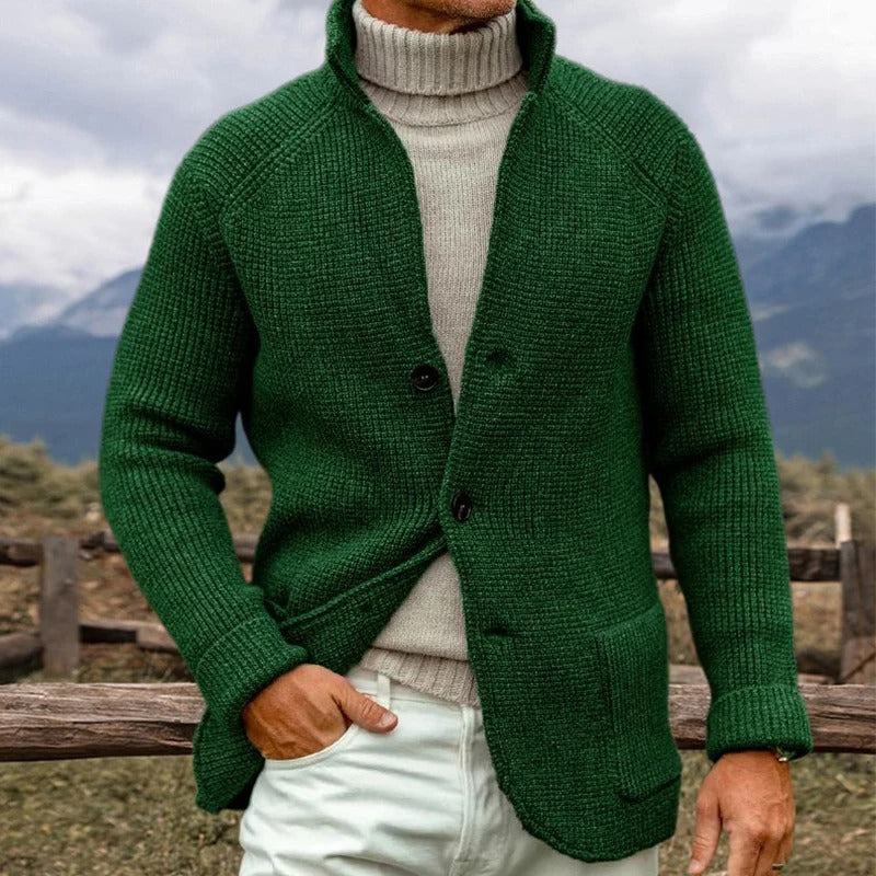 Knit Cardigan Wool Blend – Long Shape & Layering Warmth